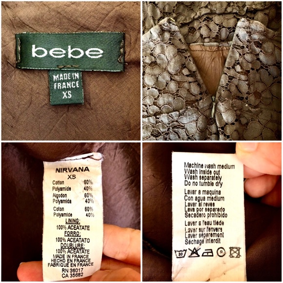 BEBE⚡️Chocolate Brown Lace Tier Boho Skirt_XS - Picture 7 of 9